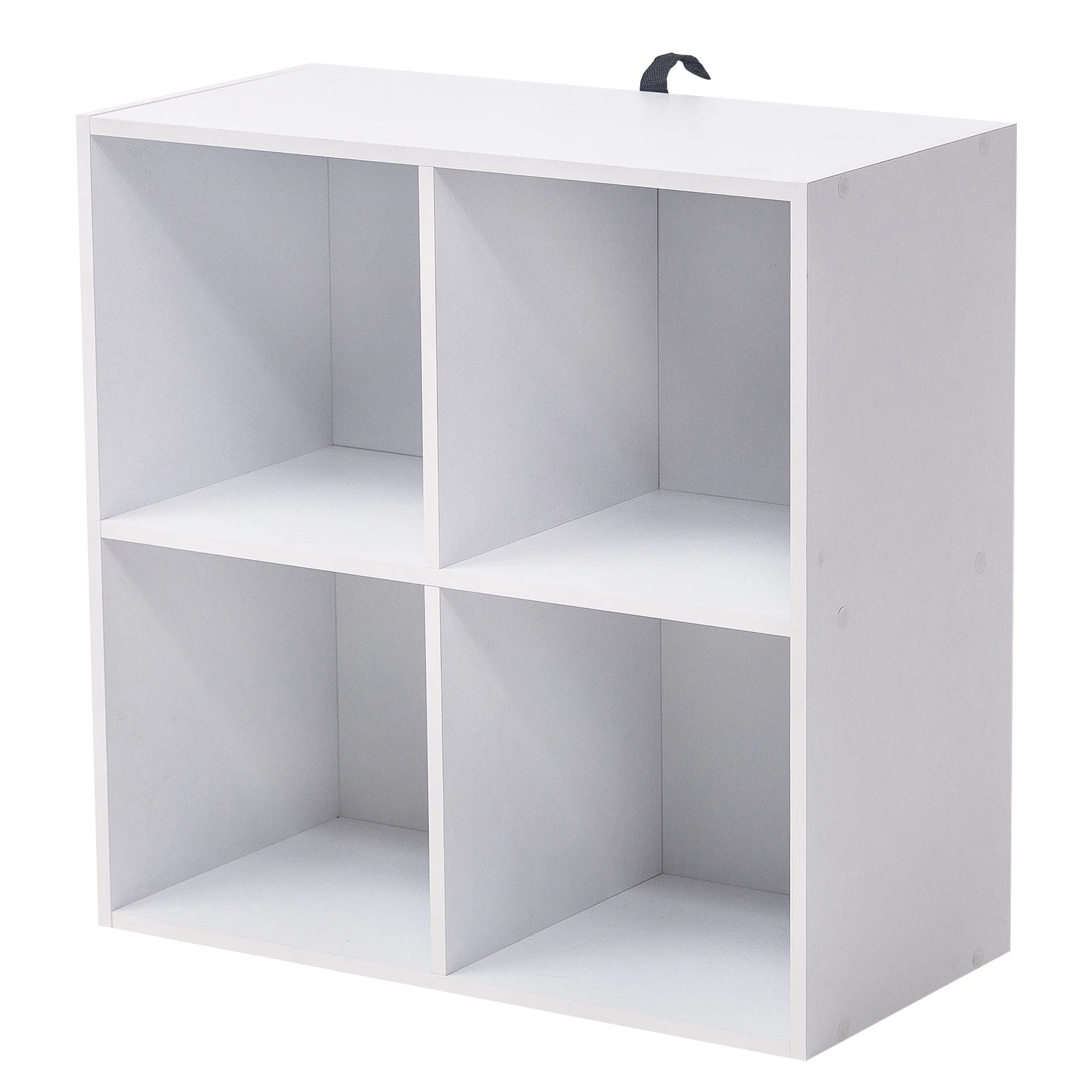 Étagère cube gris en bois avec 4 rangements -