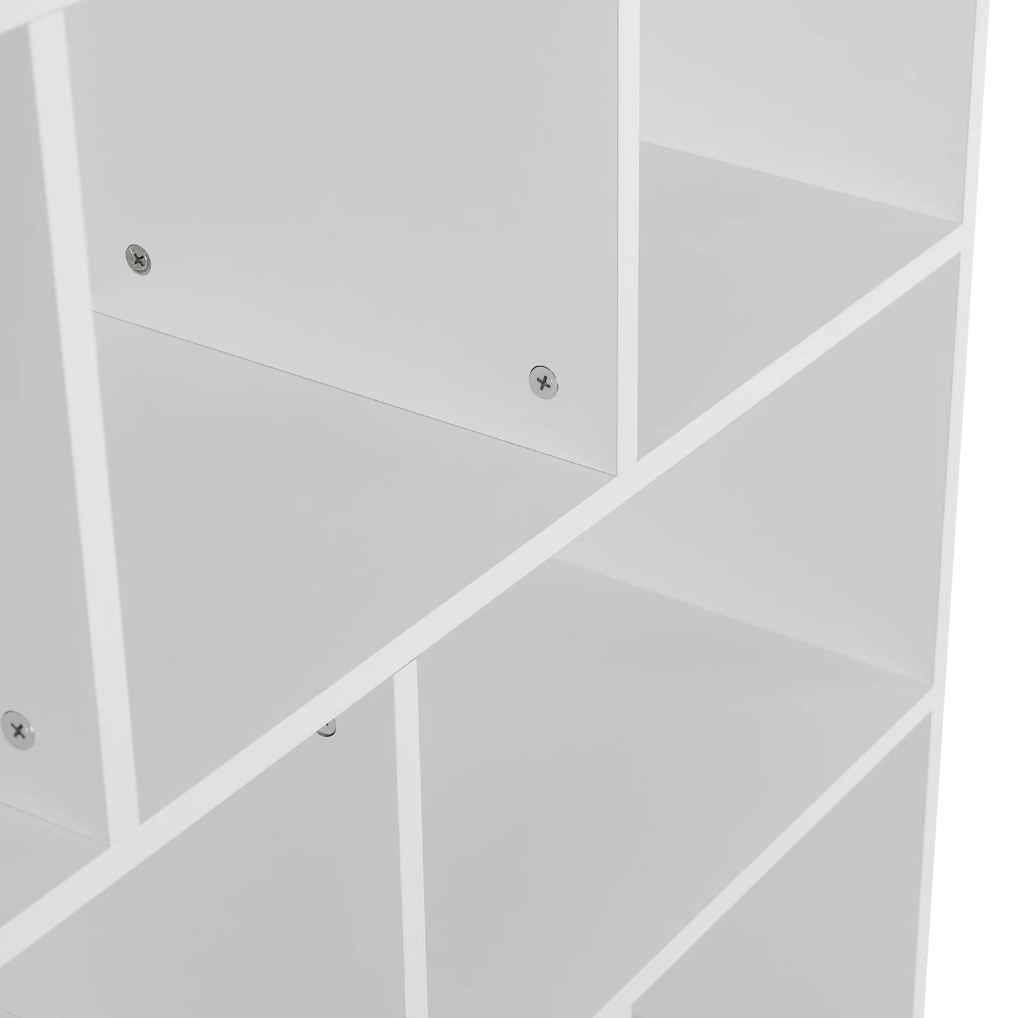 Étagère blanche murale 8 compartiments -