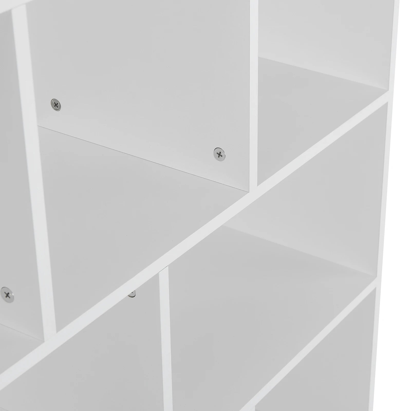 Étagère blanche murale 8 compartiments -