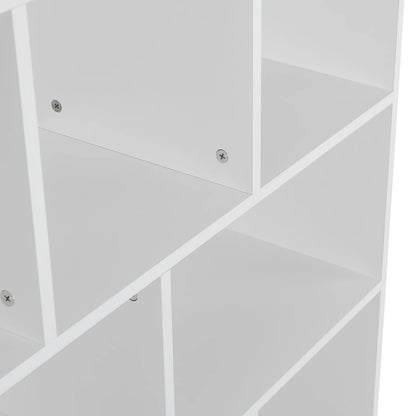 Étagère blanche murale 8 compartiments -