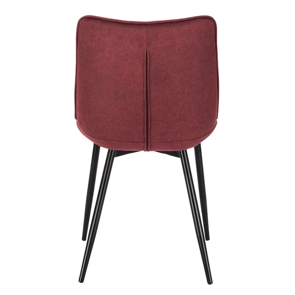 Chaise salle à manger grise en métal 2 ensembles -