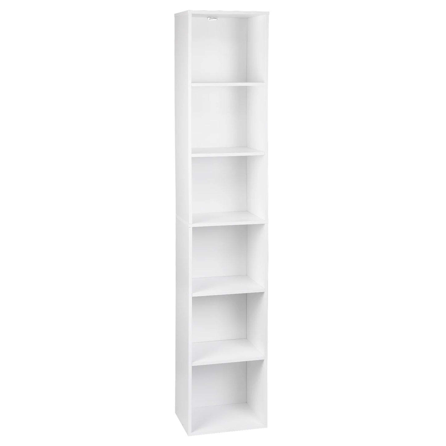 Étagère cube 6 compartiments idéale pour bureau 30x23.5x158.4cm - Blanc Étagère cube