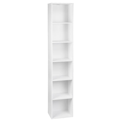 Étagère cube 6 compartiments idéale pour bureau 30x23.5x158.4cm - Blanc Étagère cube