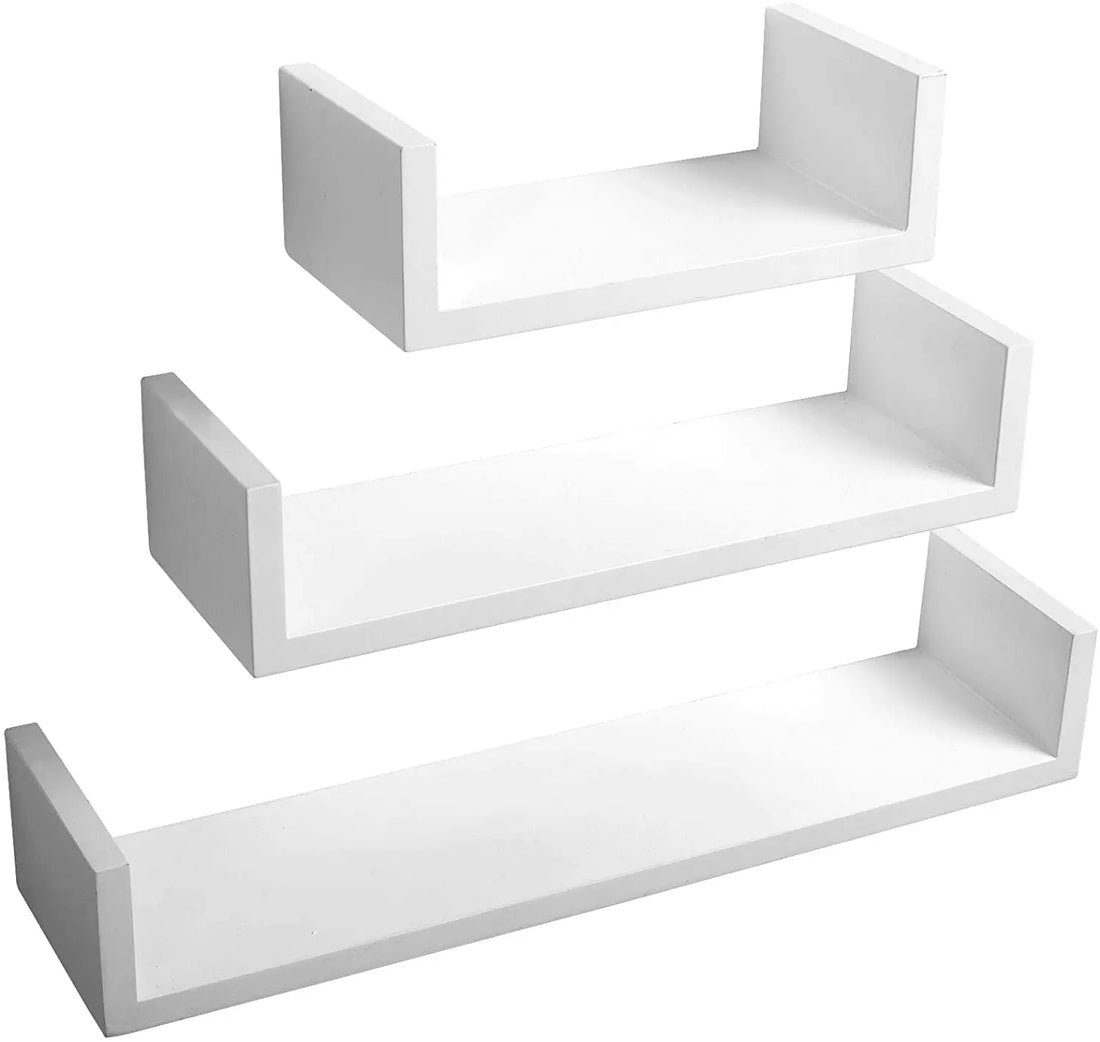 étagère murale noir 3PCs/set - Blanc