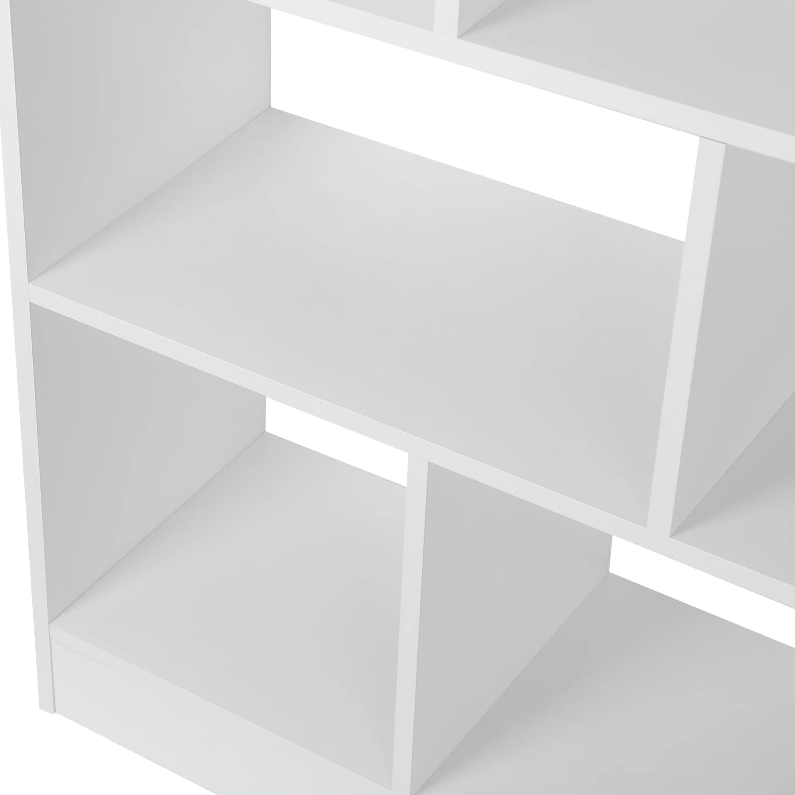 Étagère blanche murale 8 compartiments -