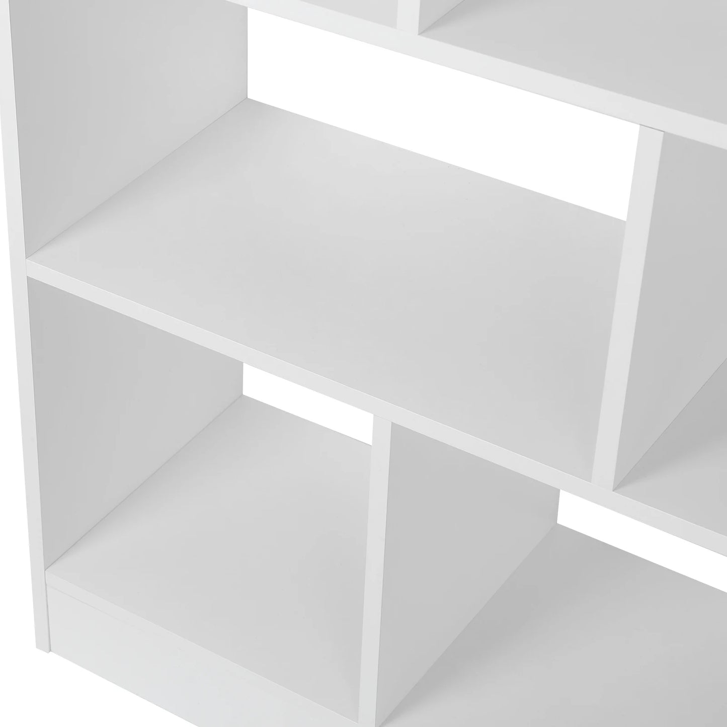 Étagère blanche murale 8 compartiments -