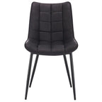 Chaise salle à manger grise en métal 2 ensembles -