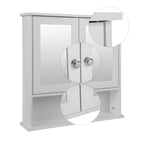 Meuble de rangement blanc mural de salle de bain 56x13x58.3cm -