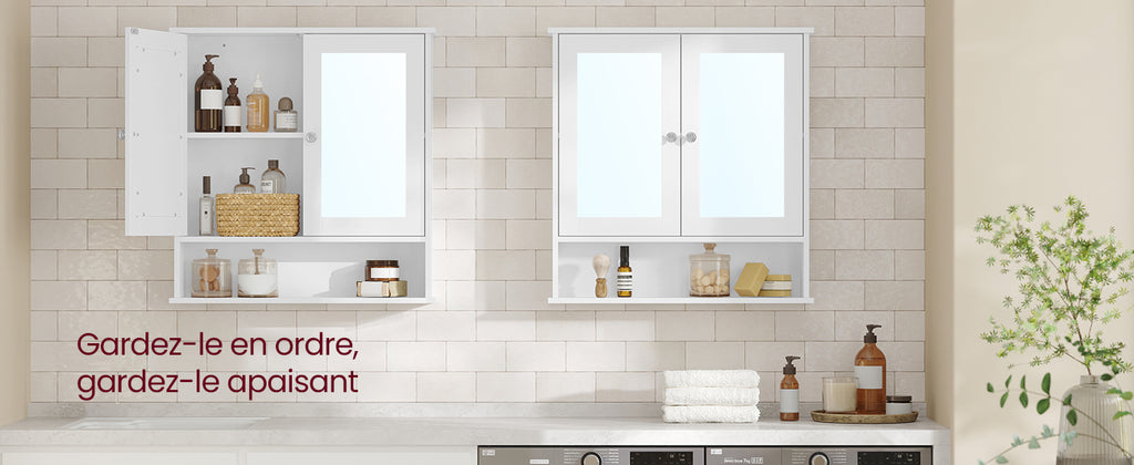 Meuble de rangement salle de bain mural -