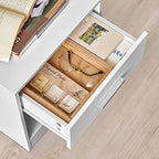 Table de chevet moderne - Lot de 2 - Blanc Classique -