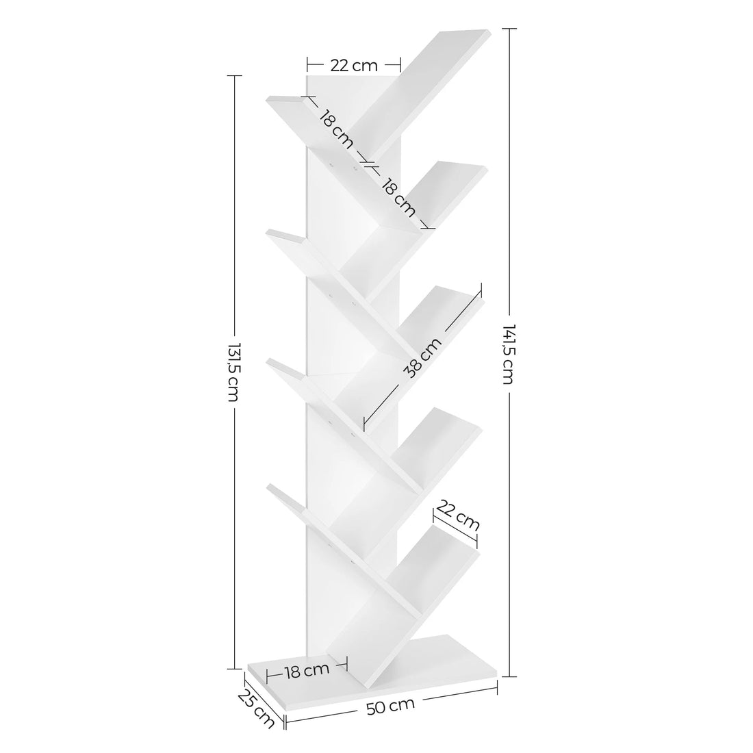 Bibliothèque Étagère Blanche à 8 niveaux - vente privée 14:29;200007763:201336342