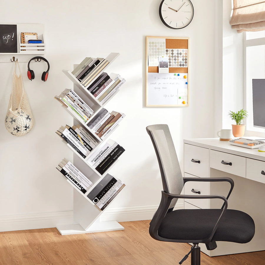 Bibliothèque Étagère Blanche à 8 niveaux