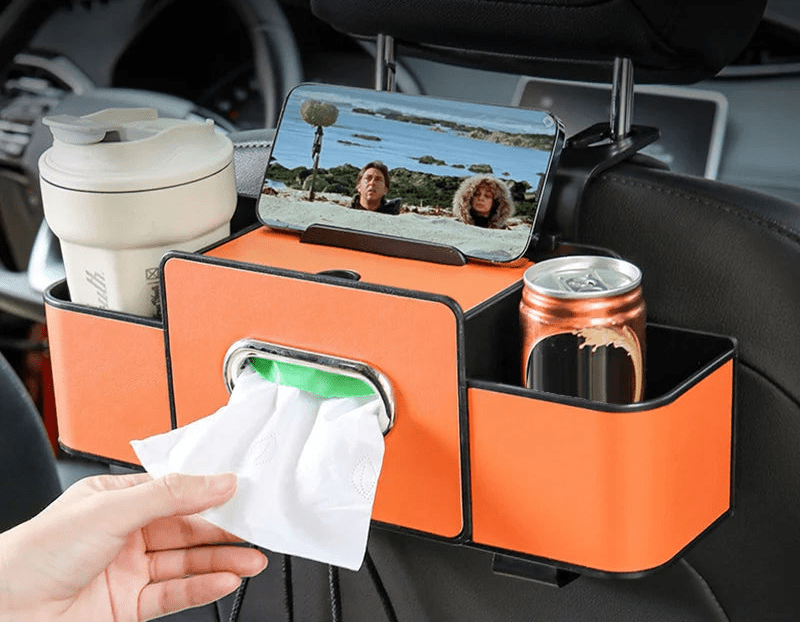 Boite à mouchoir de  voiture + Rangement multifonction  BMV