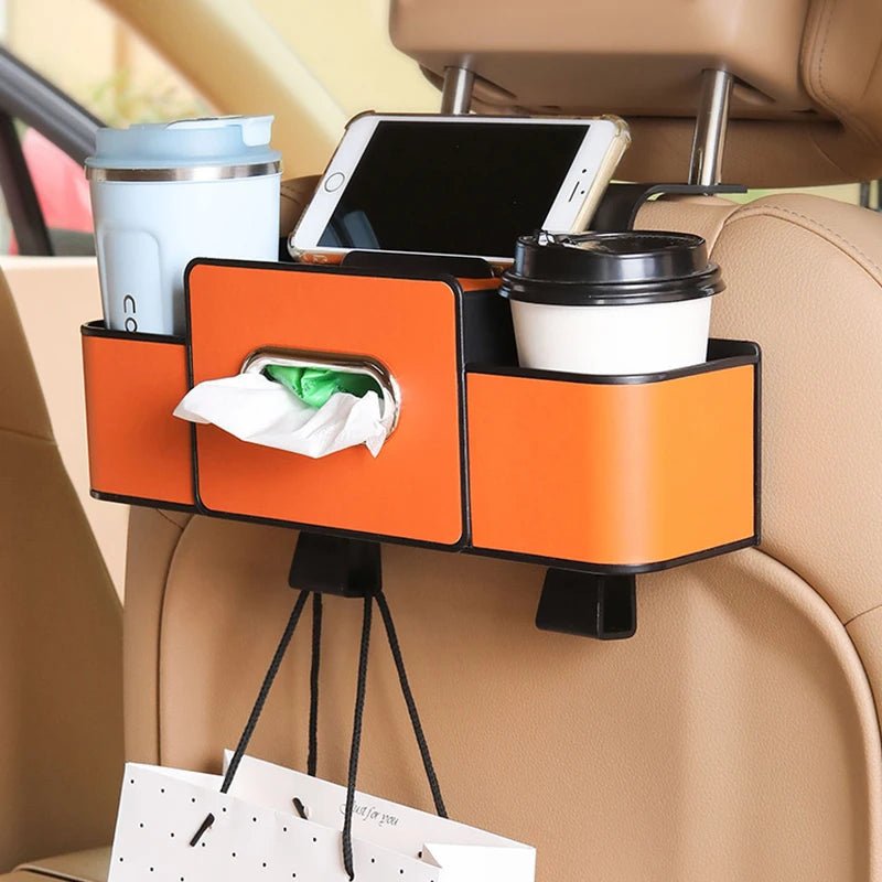 Boite à mouchoir de voiture + Rangement multifonction BMV - vente privée 200000182:193orange;5:20159480634CM
