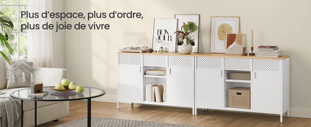 Meuble de rangement métallique à doubles portes -