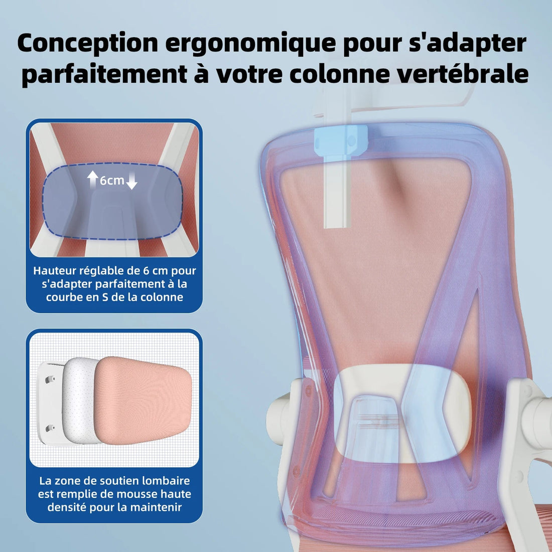 Chaise de bureau à roulette avec accoudoirs réglables - vente privée 14:1052;200007763:201336101