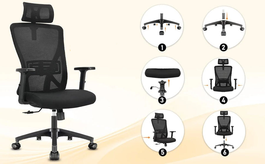 Chaise de bureau accoudoirs simples