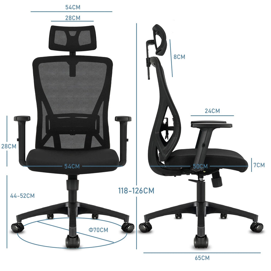 Chaise de bureau accoudoirs simples