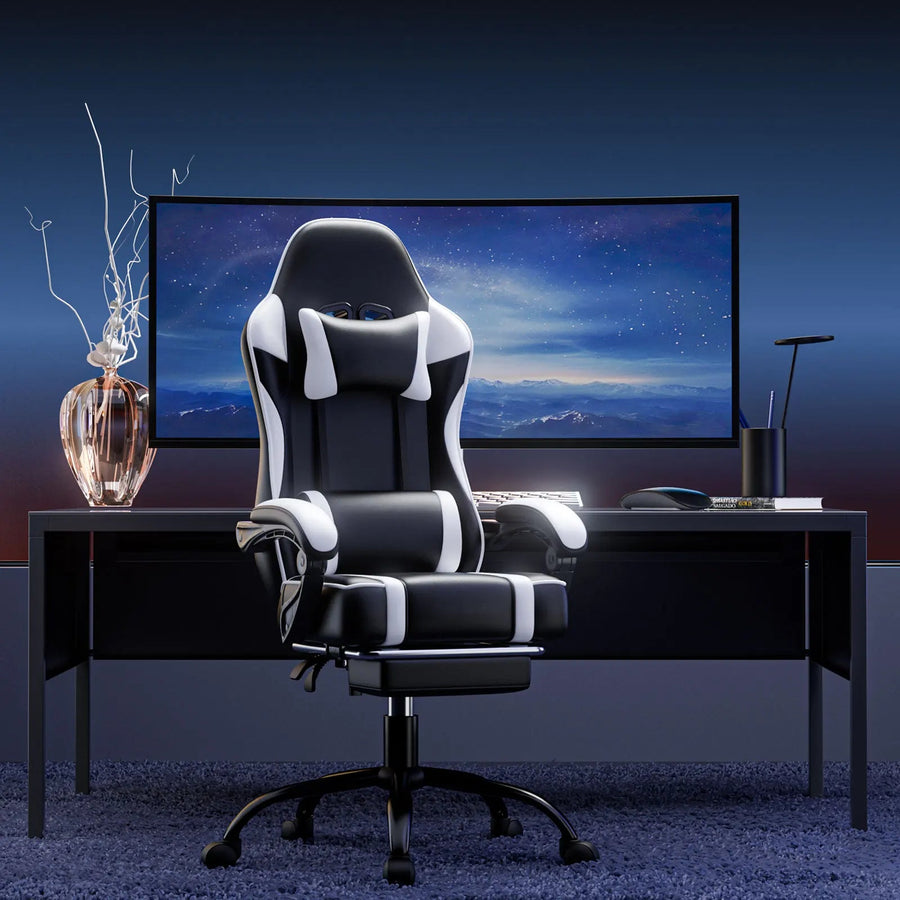 Chaise de bureau avec repose pied