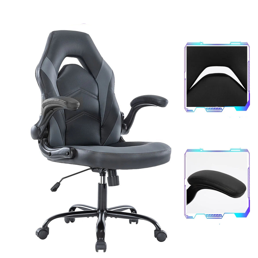Chaise de bureau bleu à roulette tendance