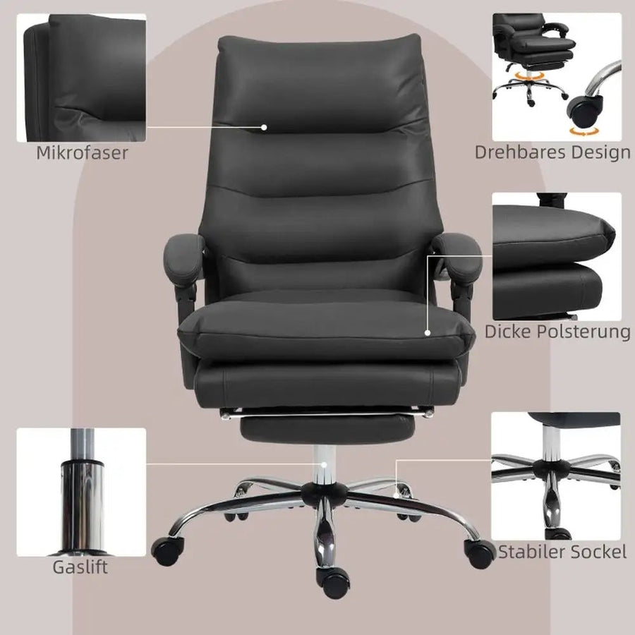 Chaise de bureau compact doux et luxueux