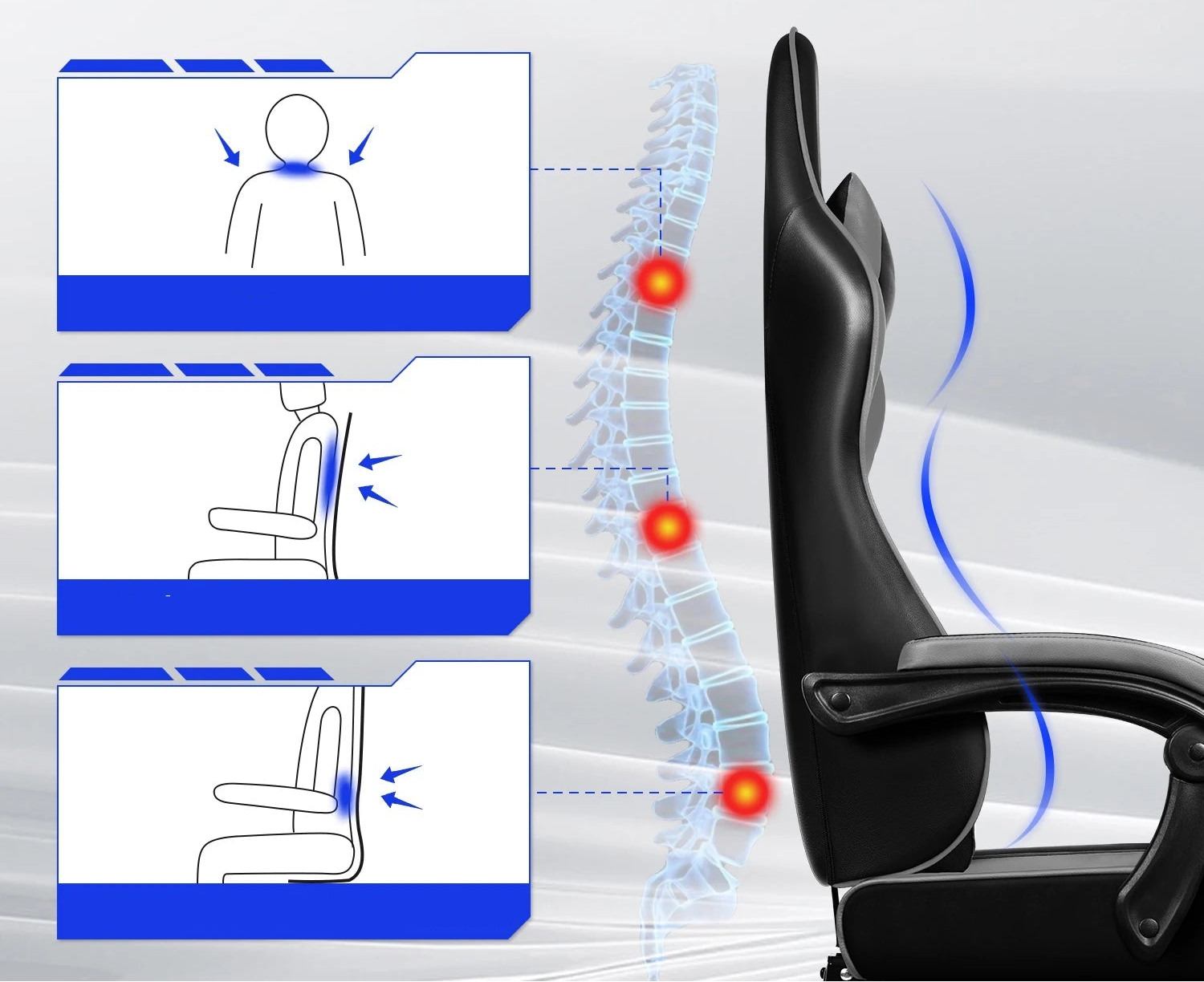 Chaise de bureau confort et design moderne ergonomique - 14:10Red;200007763:201336101