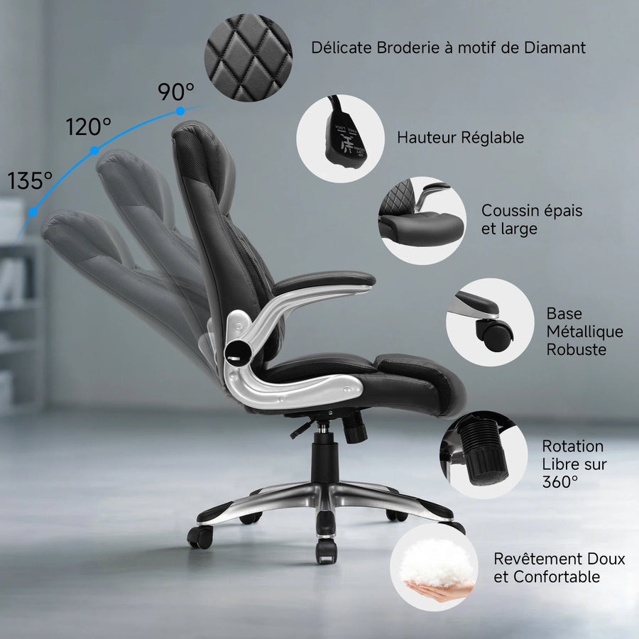 Chaise de bureau confort solide et luxueux