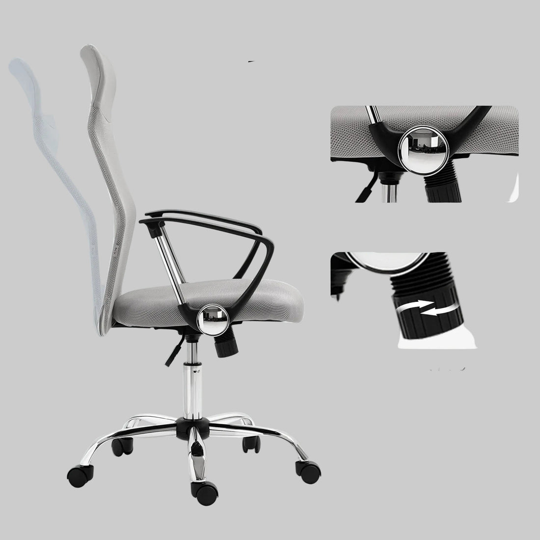 Chaise de bureau confortable pour le dos avec dossier incurvé - vente privée 14:200006155;200007763:201336104