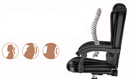 Chaise de bureau design moderne en cuir de luxe - 14:200004889Gray;200007763:201336101