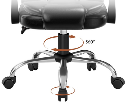 Chaise de bureau design moderne en cuir de luxe - 14:200004889Gray;200007763:201336101