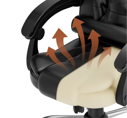 Chaise de bureau design moderne en cuir de luxe - 14:200004889Gray;200007763:201336101