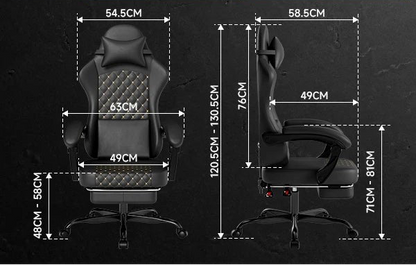 Chaise de bureau en cuir idéal pour gamer - vente privée 14:200004889Black - Leather;200007763:201336101