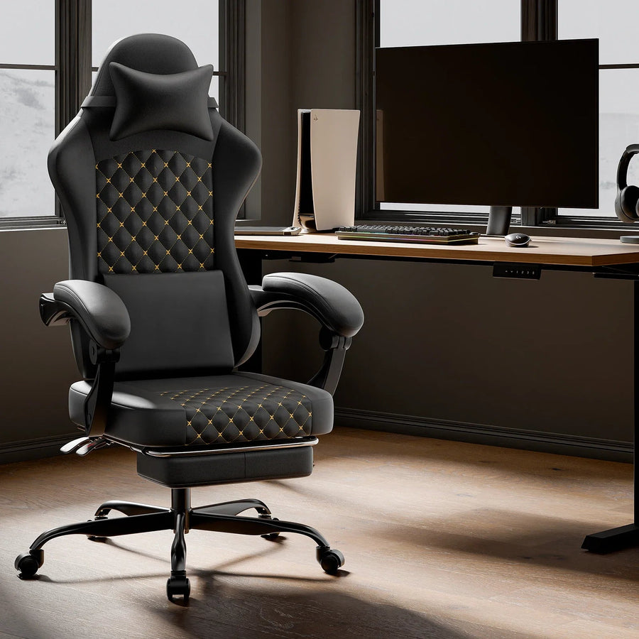 Chaise de bureau en cuir idéal pour gamer