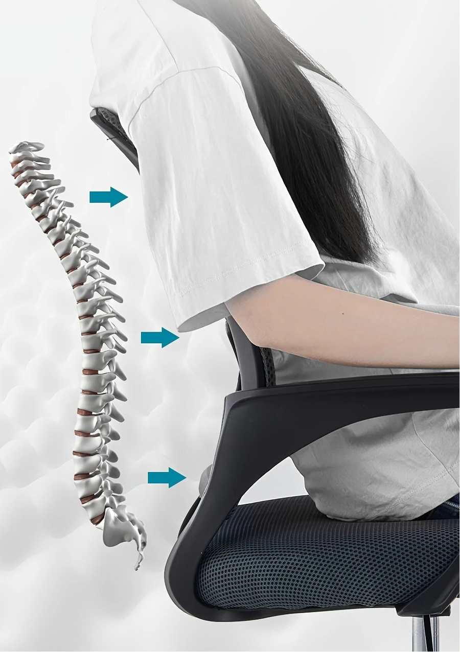 Chaise de bureau ergonomique à dossier mi-haut