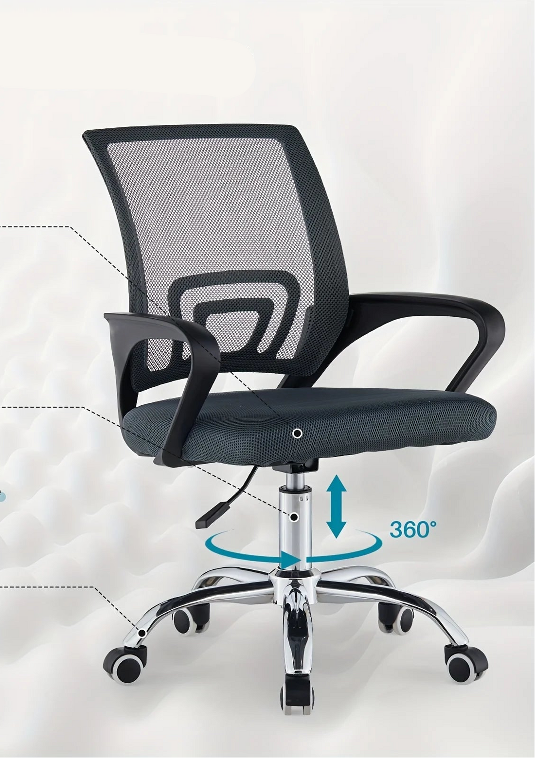 Chaise de bureau ergonomique à dossier mi - haut - vente privée 14:193