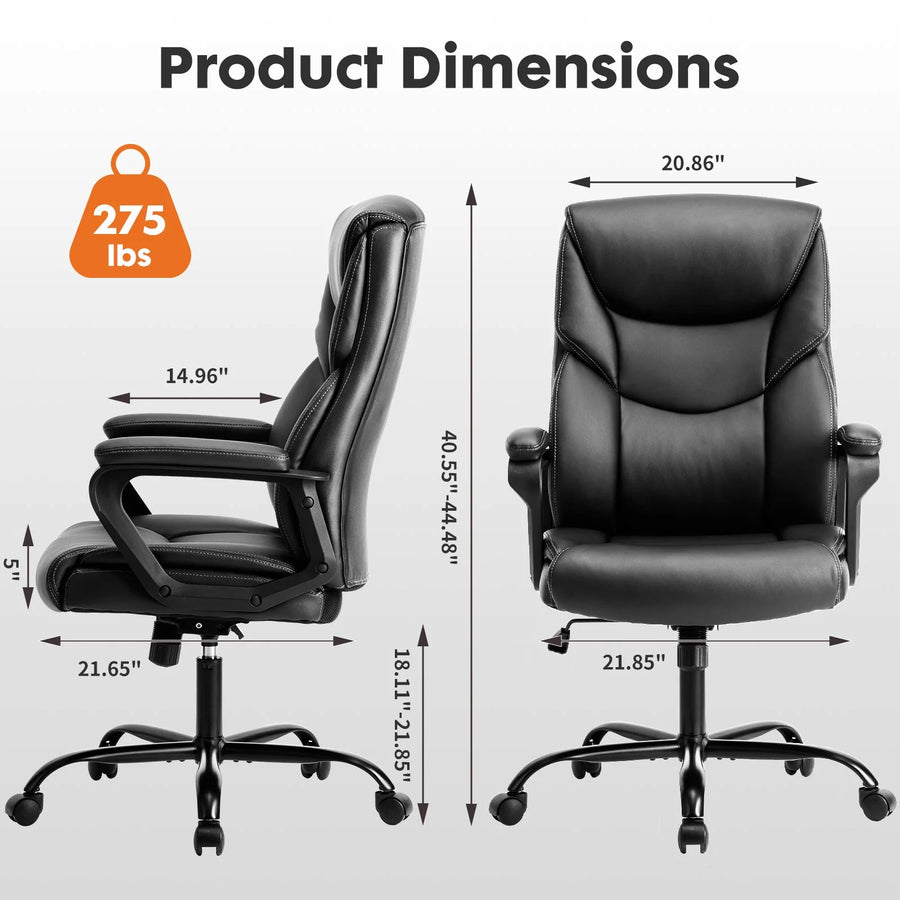 Chaise de bureau ergonomique en cuir