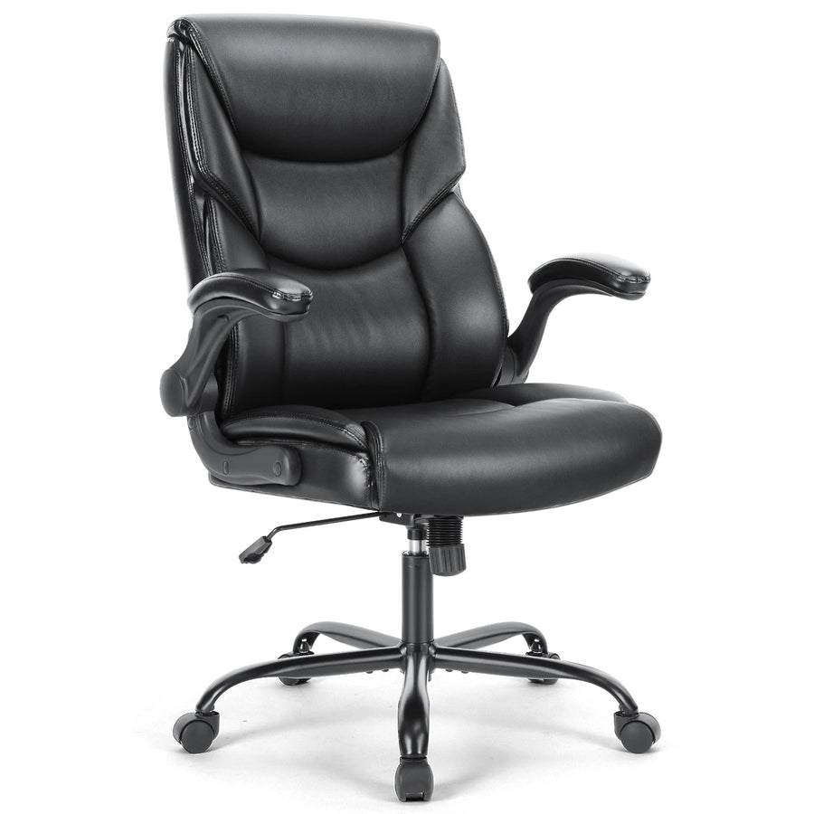 Chaise de bureau ergonomique en cuir
