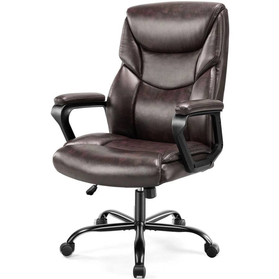 Chaise de bureau ergonomique en cuir
