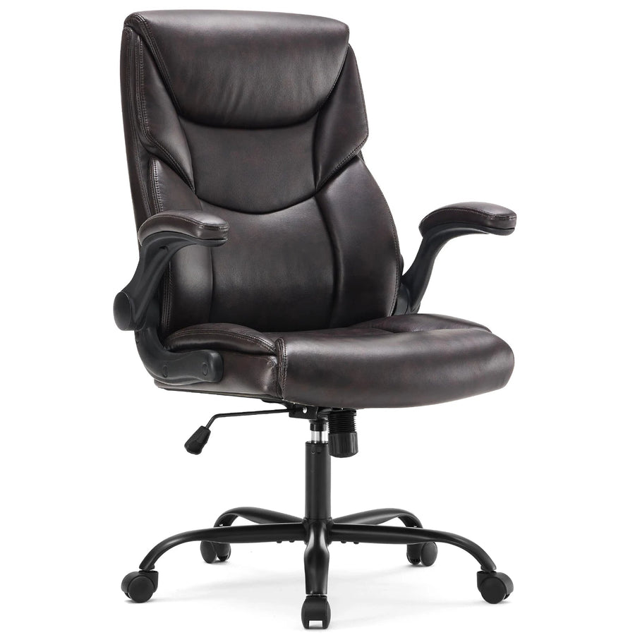Chaise de bureau ergonomique en cuir