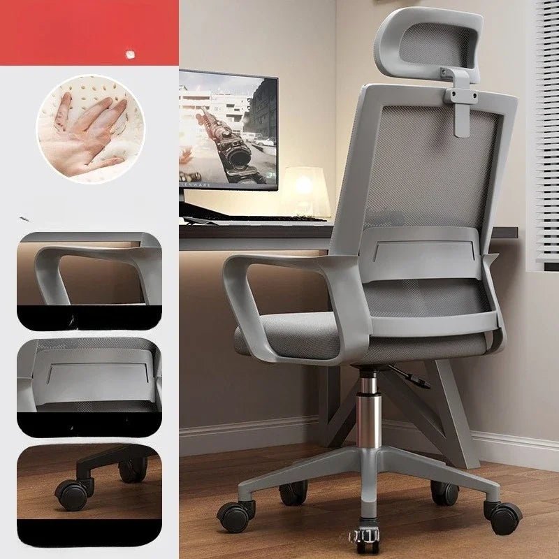 Chaise de bureau ergonomique pivotante en maille respirante - vente privée 14:193style2
