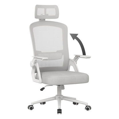 Chaise de bureau ergonomique réglable à roulette - vente privée 14:193Gray;200007763:201336101