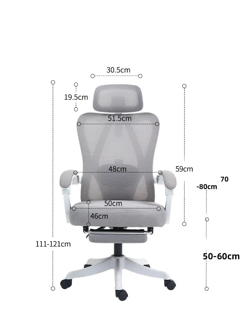 Chaise de bureau ergonomique réglable en maille - vente privée 14:193style 2