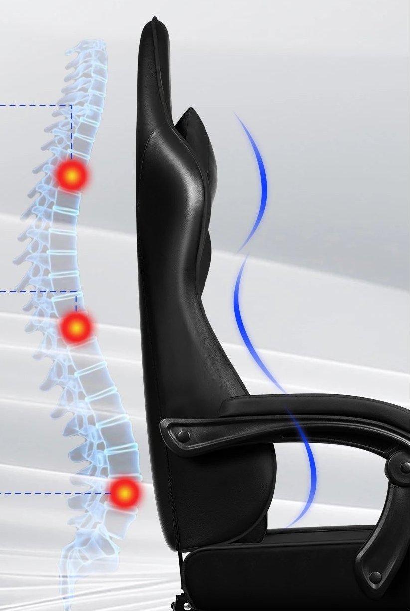 Chaise de bureau gaming ergonomique - 14:193BLACK;200007763:201336101