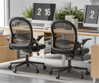 Chaise de bureau industriel ergonomique à taille moyenne - vente privée 14:1063Black;200007763:201336101