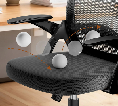 Chaise de bureau industriel ergonomique à taille moyenne - vente privée 14:1063Black;200007763:201336101
