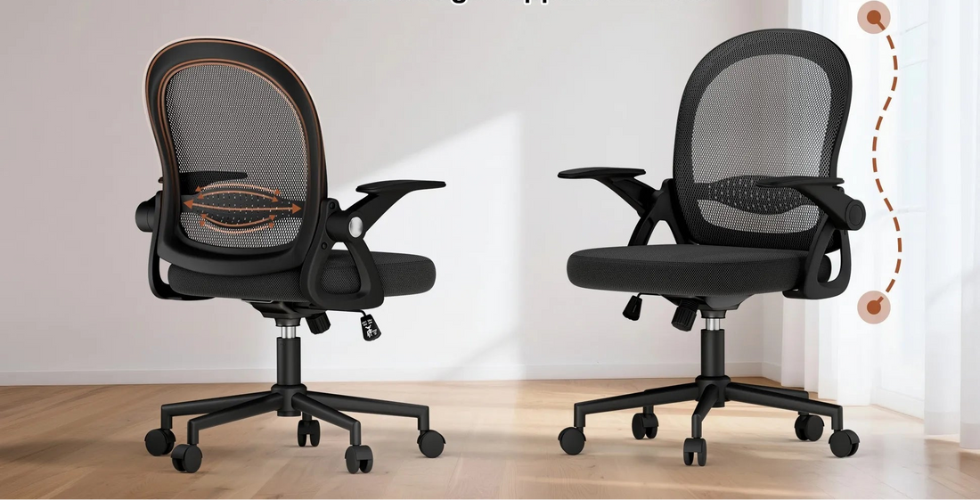 Chaise de bureau industriel ergonomique à taille moyenne - vente privée 14:1063Black;200007763:201336101