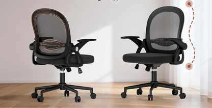 Chaise de bureau industriel ergonomique à taille moyenne - vente privée 14:1063Black;200007763:201336101