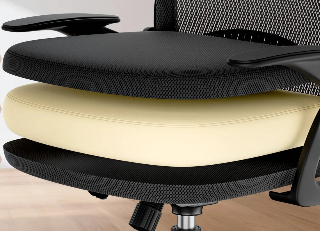 Chaise de bureau industriel ergonomique à taille moyenne - vente privée 14:1063Black;200007763:201336101