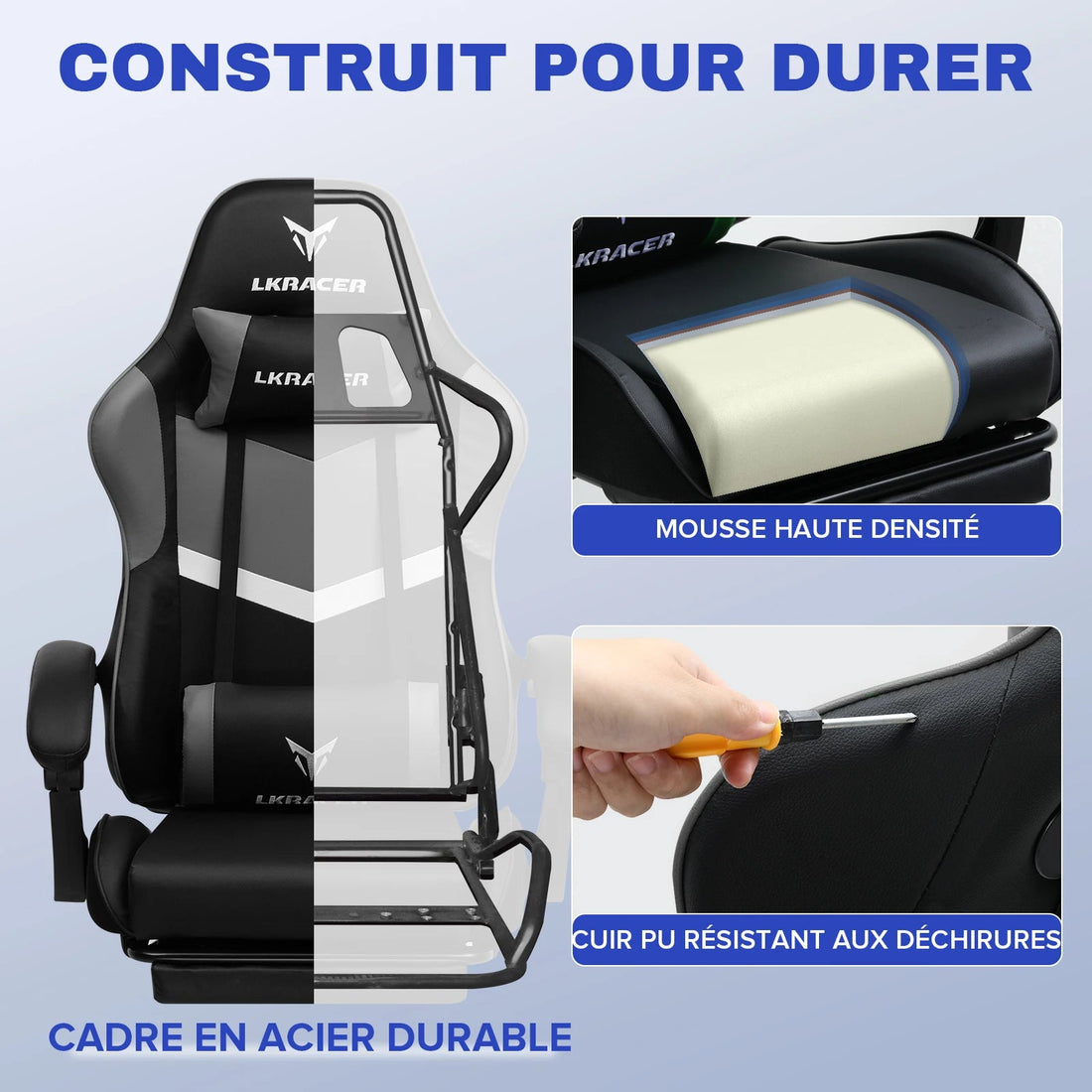 Chaise de bureau pas cher avec coussin et ajustable - vente privée 14:691;200007763:201336101