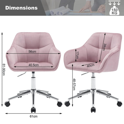 Chaise de bureau pivotante en velours - vente privée 14:175;200007763:201336101